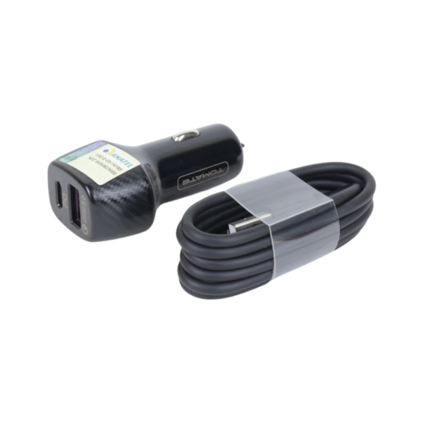 Kit Carregador Veicular 2 Saídas c/ Cabo USB p/ Tipo C (TC3801UC)