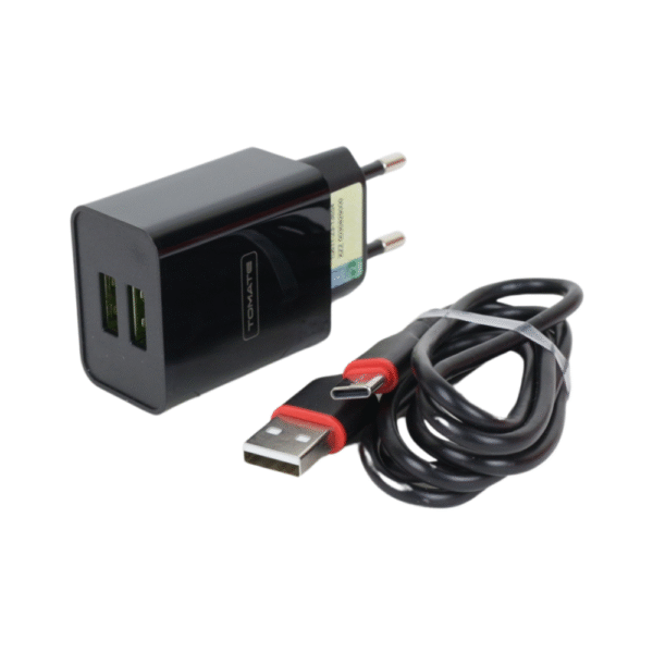 Kit Carregador 2 Entradas USB c/ Cabo p/ Tipo C (TT1202UC)