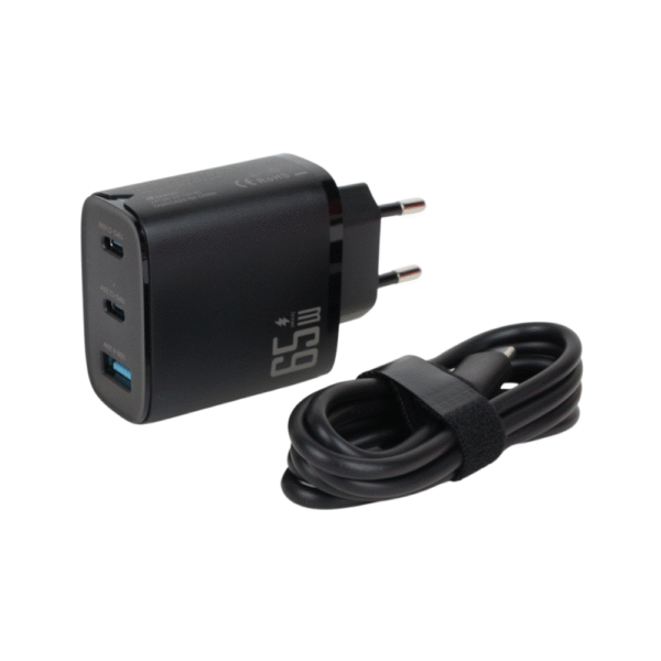 Kit Carregador Turbo 3 Entradas c/ Cabo USB p/ Tipo C (TT6532C)